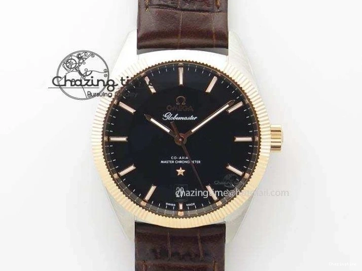 0513 Planet Ocean Master Chrono 45mm SS OM 1:1 Best Edition Black Dial On Orange Rubber Strap A Attractive 8170